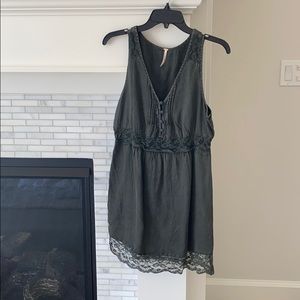 Free people dress with lace trim